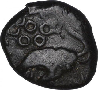 Copper Coin of Satkarni I of Satavahana Dynasty.