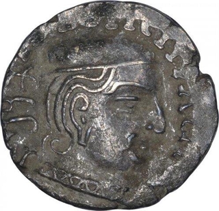 Silver Drachma Coin of Vijayasena of Western Kshatrapas.