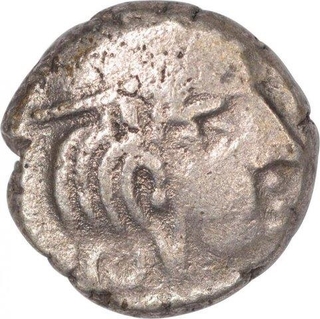 Silver Drachma Coin of Sharva Bhattaraka of Maitrakas of Vallabhi.