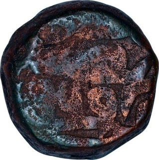 Copper Dam Coin of Akbar of Narnol Mint.