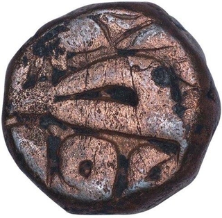 Copper Dam coin of Akbar of Narnol mint.