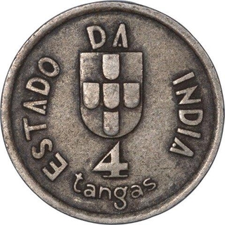 Copper Nickle Four Tangas of India Portuguese.