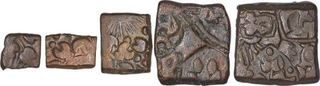 Punch Marked Copper Coins of Vidarbha Janapada.