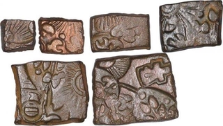 Punch marked of Copper Coins of Vidarbha Janapada.