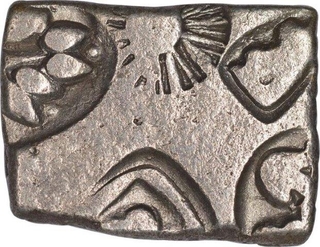 Punch Marked Silver Karshapana Coin of Vidarbha Janapada.