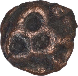 Copper One Fourth Karshapana Coin of Vidarbha Region. 