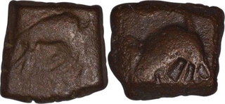 Copper Coin of Satakarni I of Kotalingala Region of Satavahanas Dynasty.