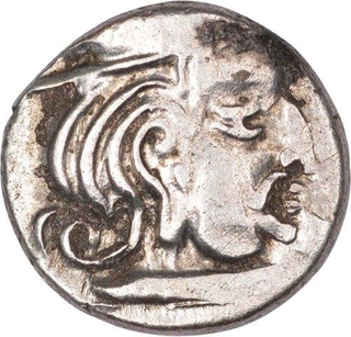 Silver Drachma Coin of Vijayasena of Western Kshatrapas.