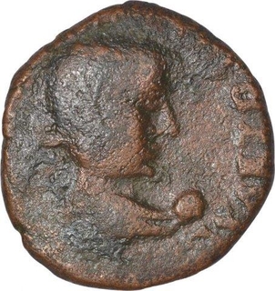 Copper Drachama Coin of Kujula Kadphises of Kushan Dynasty.