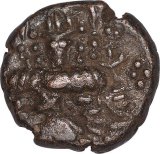 Copper Drachma Coin of Kashmir of Kalasha Deva of Loharas.