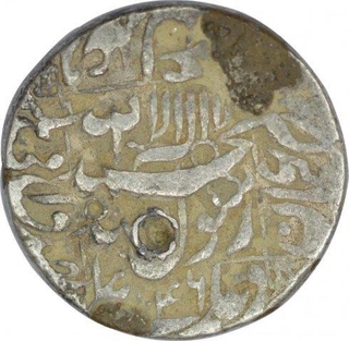 Silver One Rupee Coin of Shah Jahan of Bhakkar Mint.