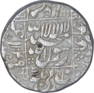 Silver One Rupee Coin of Shahjahan I of Surat Mint.