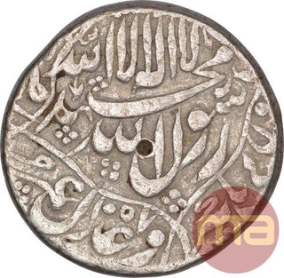 Silver One Rupee Coin of Shahjahan of Surat Mint.