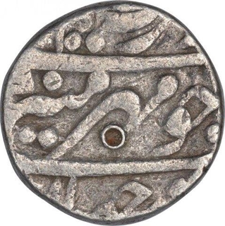 Silver One Rupee Coin of Aurangzeb of Akbarnagar Mint.