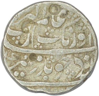 Silver One Rupee Coin of Aurangzeb of Sikakul Mint.