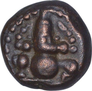 Copper Kasu Coin of Ganesh Type of Gingee Marathas.