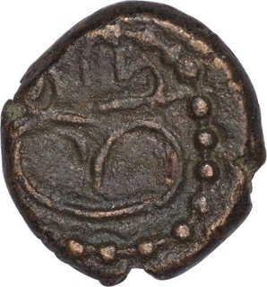 Copper Half Kasu Coin of Madurai Nayakas.