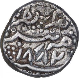 Rare Silver One Rupee Coin of Karaoli State.