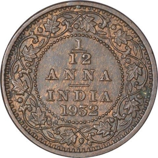 Bronze One Twelfth Anna Of King George V of Calcutta Mint of 1932.