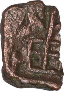 Copper Square Coin of Ujjaini Region of City State.