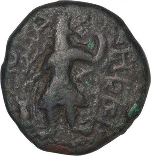 Copper Drachma Coin of Kanishka of Kushan Dynasty.