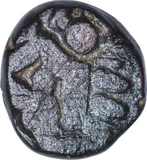 Copper Fractional Coin of Krishnadevaraya of Tuluva Dynasty of Vijayanagar Empire.