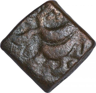 Copper Falus Coin of Akbar of Sukkur Mint.