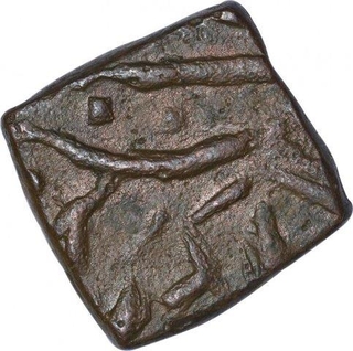 Copper Falus Coin of Akbar.