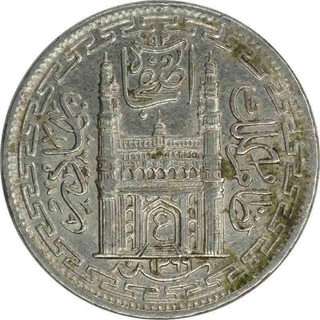 Nickle Two Annas Coin of Mir Usman Ali Khan of Hyderabad state.