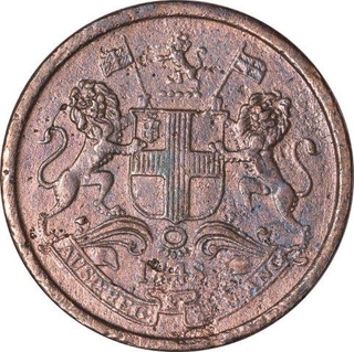 Copper One Twelfth Anna Coin of East India Company of Calcutta Mint of 1848.