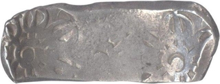 Rare Punch Marked Silver Bent Bar Coin of Gandhara Janapada.