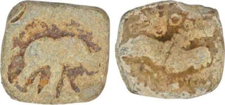 Lead Coins of Satkarni I of  Newasa Region of  Satavahanas Dynasty.