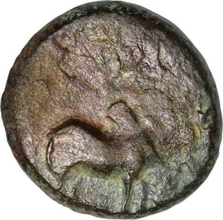 Rare Potin Coin of Rudrasimha I of Western Kshatrapas.