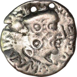 Silver Drachma Coin of Nahapana of Western Kshatrapas.