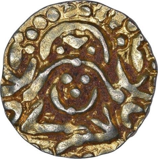 Debased Gold Dinar Coin of Gangeya Deva of Kalachuris of Tripuri.