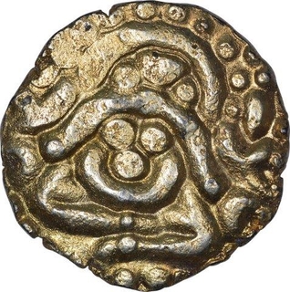 Debased Gold Dinar Coin of Gangeyadeva of Kalachuris of Tripuri.