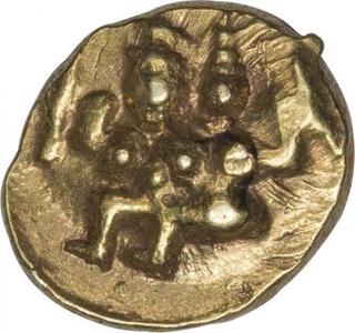 Gold Fanam Coin of sadashivaraya of Vijayanagara Empire.