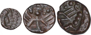 Copper Coins of Krishnadevaraya of Tuluva Dynasty of Vijayanagara Empire.