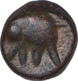 Copper Kasu Coin of Achyutadevaraya of Tuluva Dynasty of Vijayanagara Empire.