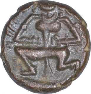 Copper Kasu Coin of Krishnadevaraya of Tuluva Dynasty of Vijayanagara Empire.