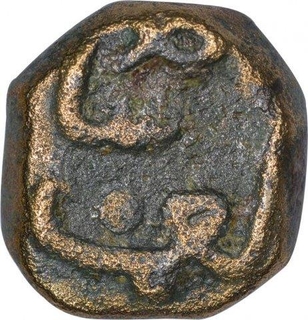 Copper Quarter Gani Coin of Ala ud din Ahmad Shah II of Bahamani Sultanate.