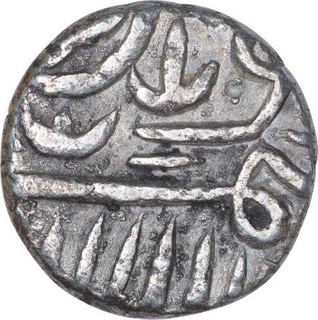 Silver Half Tanka Coin of Shams Ud Din Muzaffar II of Gujarat Sultanate.