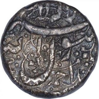 Silver One Rupee Coin of Jahangir of Ahmadnagar mint.