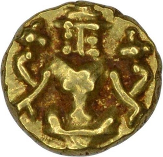 Gold Fanam Coin of Kanteerava Narasaraja Wadiyar I of  Mysore Kingdom.