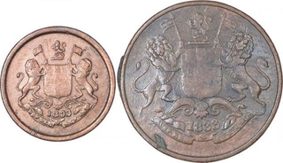 Copper Anna Coins of East India Company of Bombay Presidency.