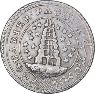 Silver Quarter Pagoda Coin of Madras Presidency.