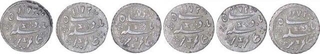 Silver One Sixteenth Rupee Coins of Madras Presidency.