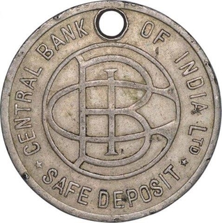 Cupro Nickel Bank Token of Central Bank of India Safe deposit.