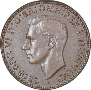 Copper Penny Coin of King George VI of Australia.