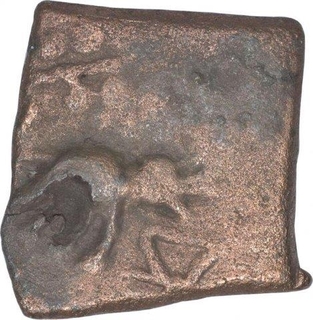 Copper Coin of Satakarni I of Nashik Region of Satavahana Dynasty.